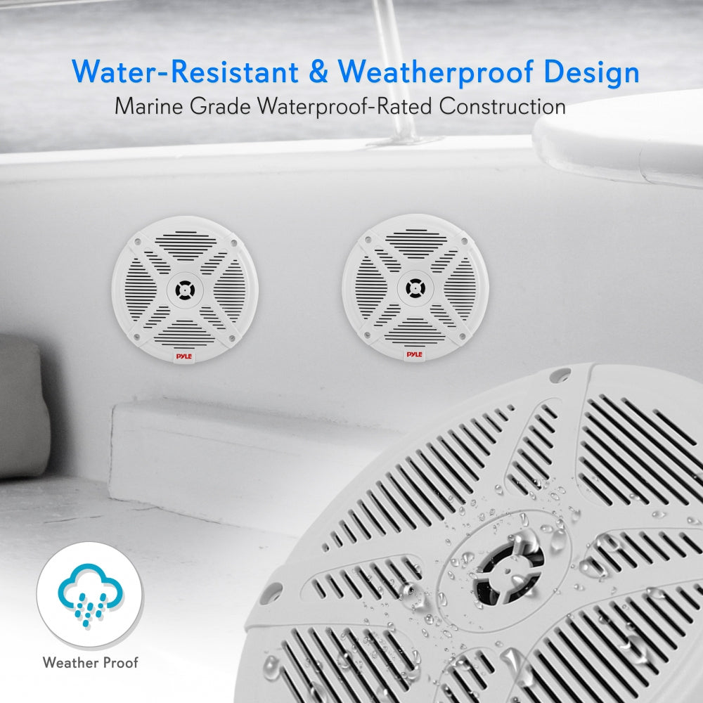 product image number 3 for Pyle 6.5’’ Waterproof Rated Marine Speakers