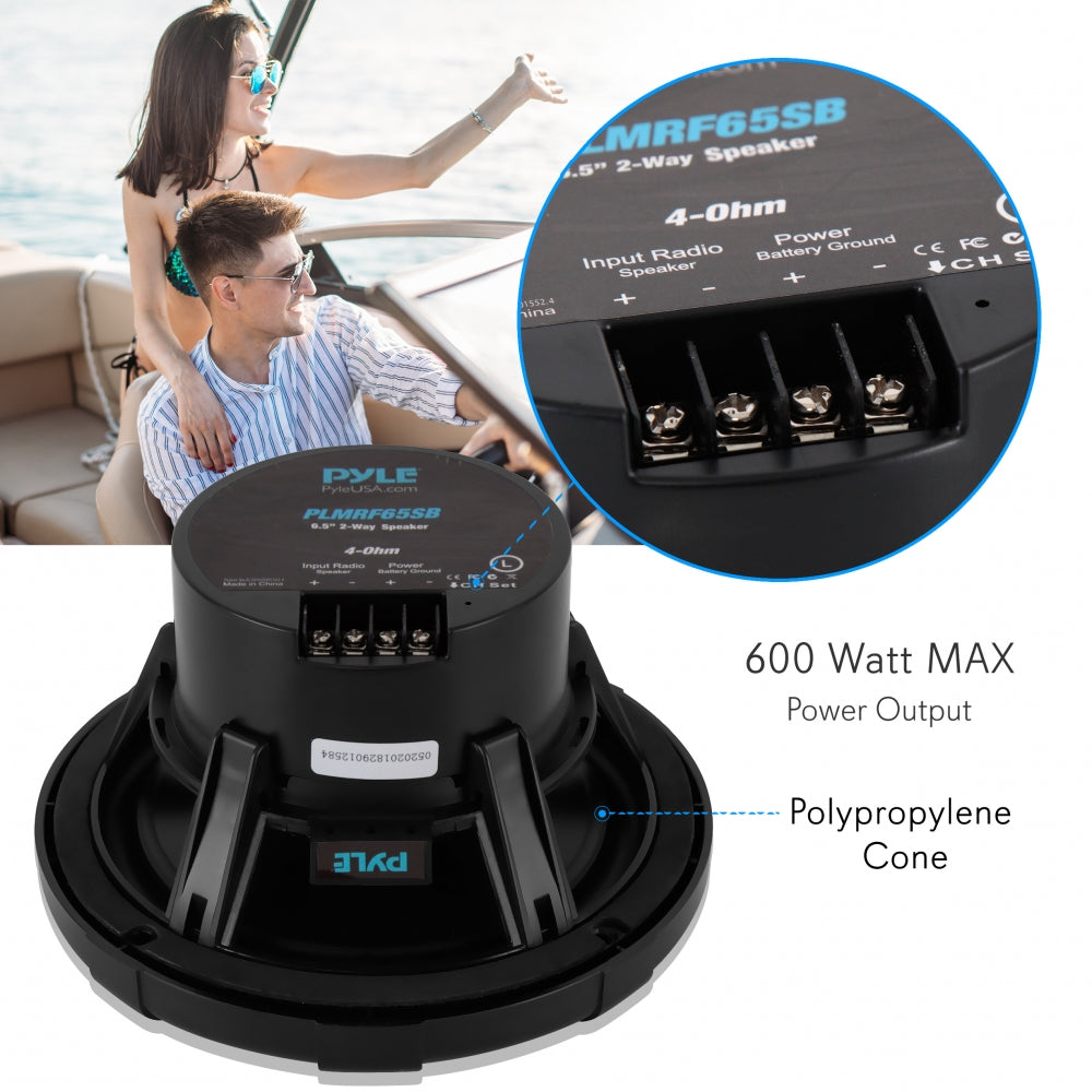 product image number 2 for Pyle 6.5’’ Waterproof Rated Marine Speakers