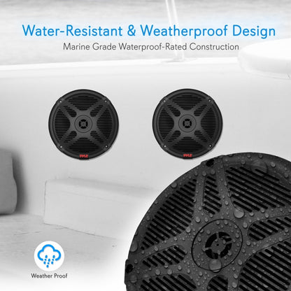 product image number 3 for Pyle 6.5’’ Waterproof Rated Marine Speakers