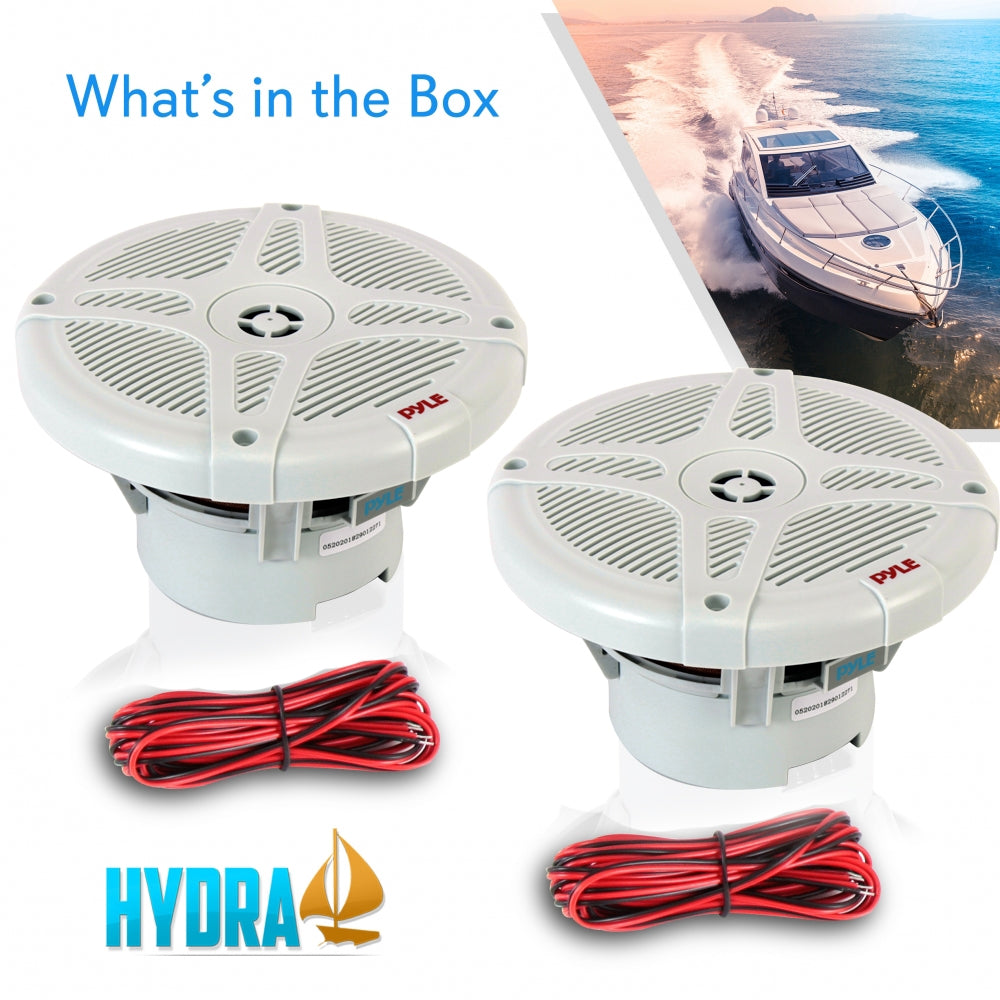 product image number 5 for Pyle 6.5’’ Water-Resistant Rated Marine Speak