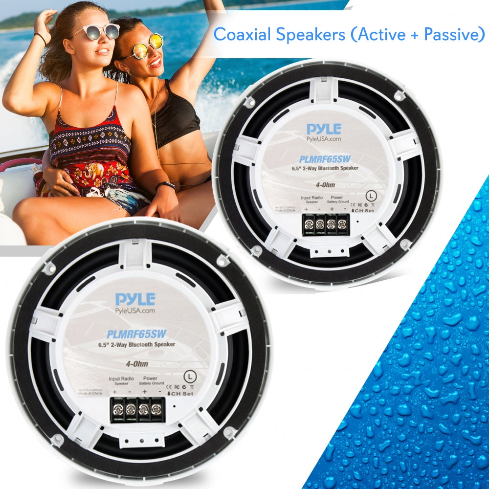product image number 6 for Pyle 6.5’’ Water-Resistant Rated Marine Speak