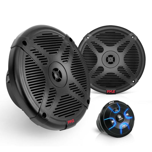 6.5" Marine Speakers Kit Waterproof Bluetooth Control 600W White