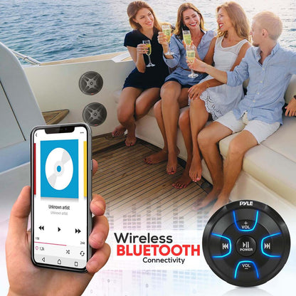 6.5" Marine Speakers Kit Waterproof Bluetooth Control 600W White