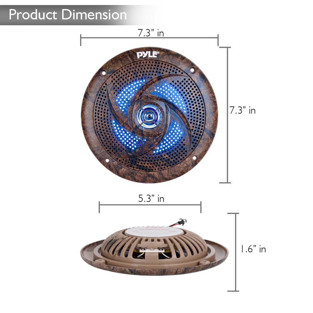 product image number 3 for Pyle 6.5 Inch Component Marine Led Speakers