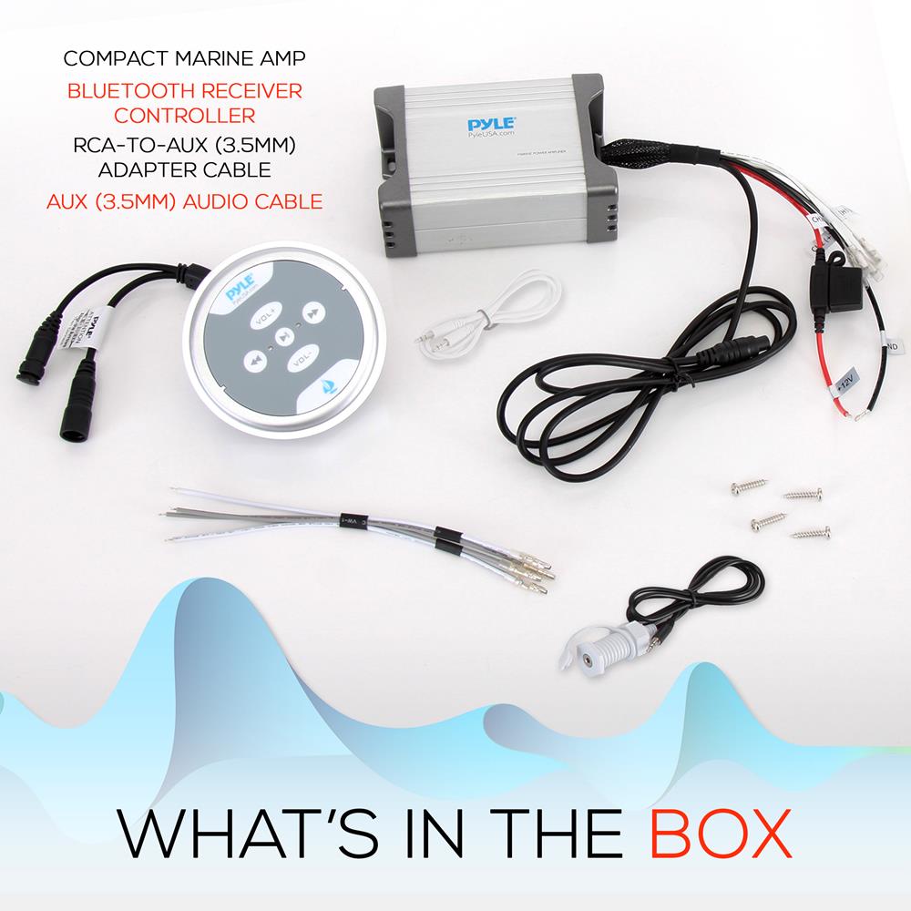product image number 7 for Pyle 2-Ch. Bluetooth Marine Amplifier Kit