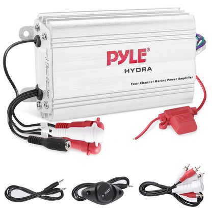Marine Amplifier 400W Waterproof 4-Channel RCA Input Remote Control