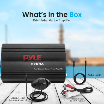 800W 4-Channel Marine Amplifier Waterproof RCA Input Volume Control