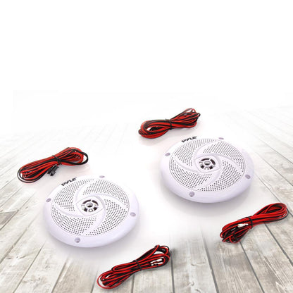 4'' Low-Profile Marine LED Speakers - PLMRS43WL
