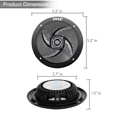 product image number 3 for Pyle 4'' Low-Profile Marine Grade Speakers