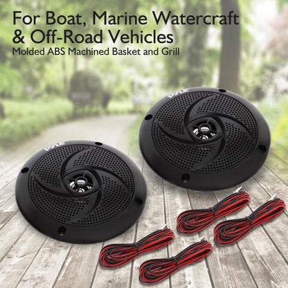 5.25'' Low-Profile Marine LED Speakers - PLMRS53BL
