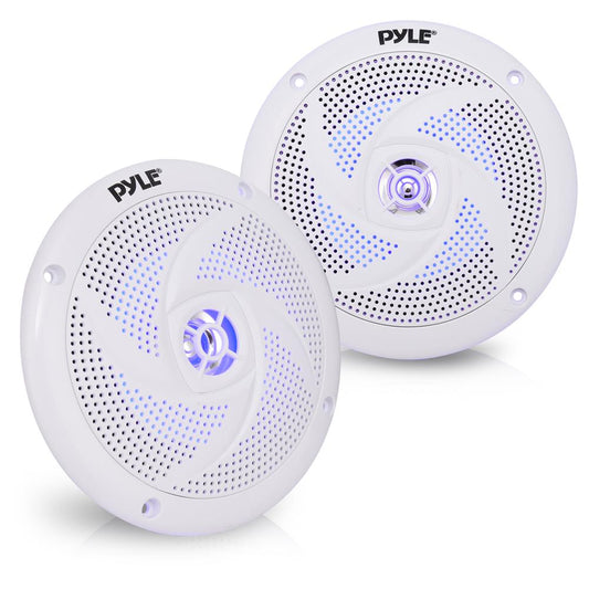 5.25'' Low-Profile Marine LED Speakers - PLMRS53WL
