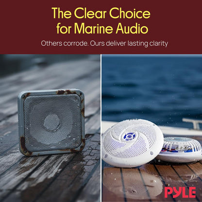 5.25'' Low-Profile Marine LED Speakers - PLMRS53WL