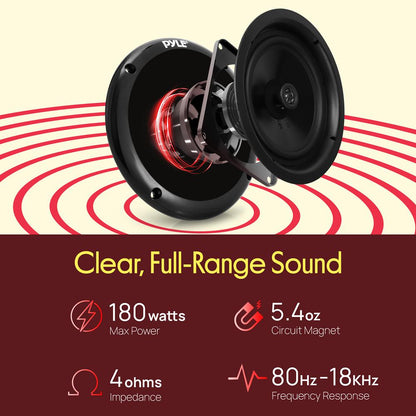 5.25'' Low-Profile Marine Grade Speakers - PLMRS5B