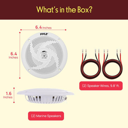 5.25'' Low-Profile Marine Grade Speakers - PLMRS5W