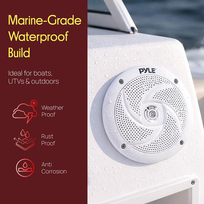 5.25'' Low-Profile Marine Grade Speakers - PLMRS5W