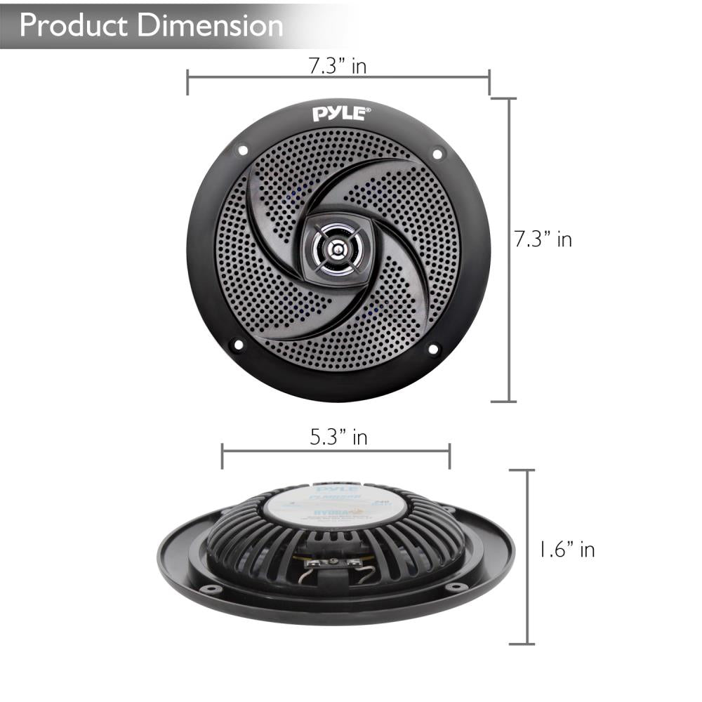 product image number 3 for Pyle 6.5 Inch Low-Profile Marine Speakers