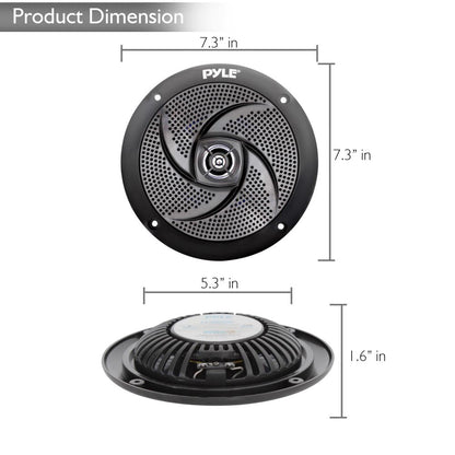 product image number 3 for Pyle 6.5 Inch Low-Profile Marine Speakers