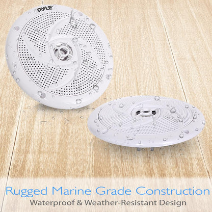 6.5 inch Low-Profile Marine Speakers - PLMRS6W