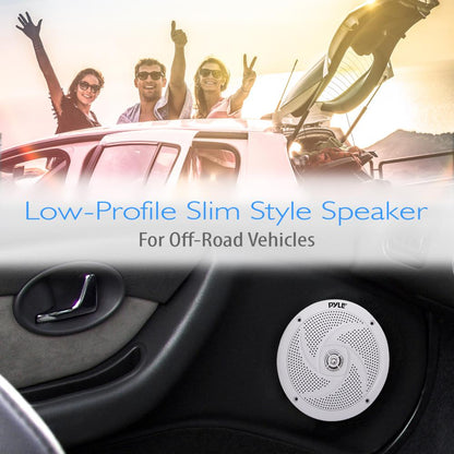 6.5 inch Low-Profile Marine Speakers - PLMRS6W