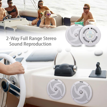 6.5 inch Low-Profile Marine Speakers - PLMRS6W