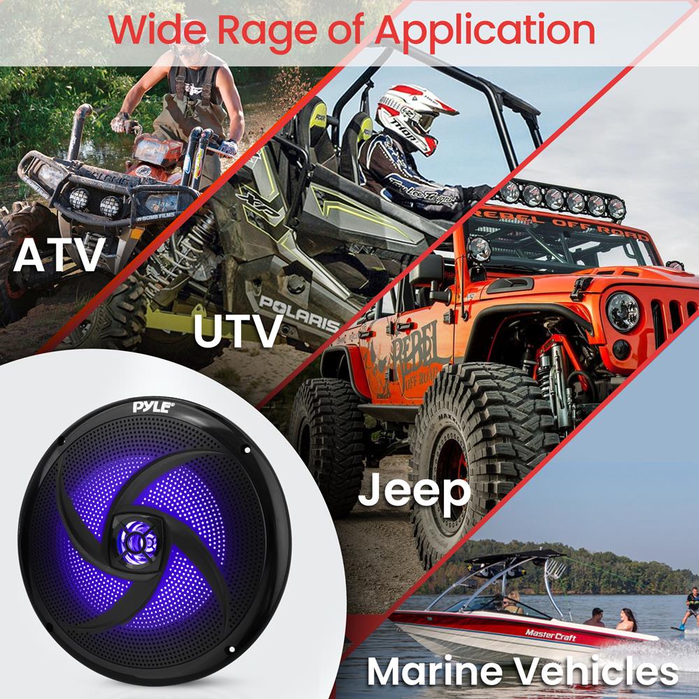 product image number 6 for Pyle 8'' Marine Component Speakers