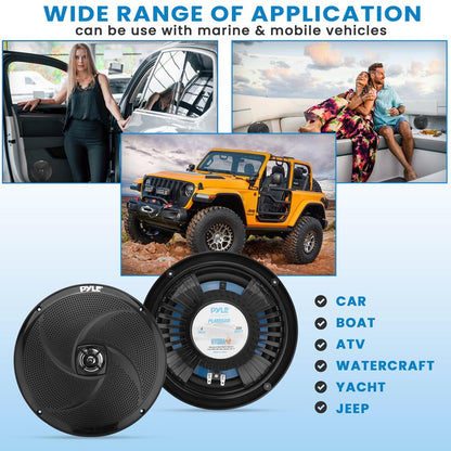 product image number 4 for Pyle 8'' Marine Component Speakers
