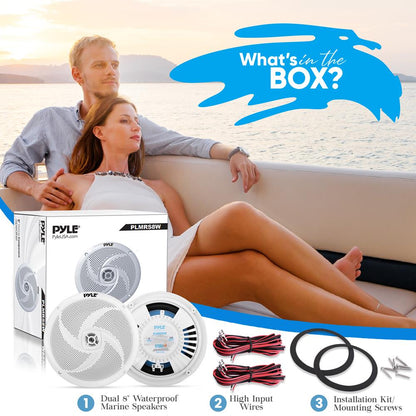 product image number 2 for Pyle 8'' Marine Component Speakers