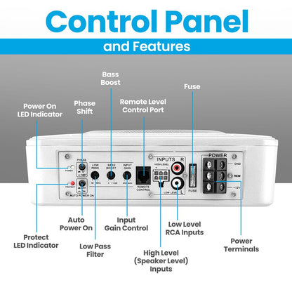 product image number 2 for Pyle Marine Grade Slim Active Subwoofer