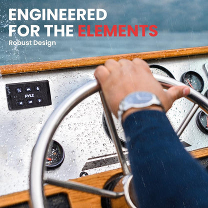 Marine Bluetooth Audio Controller Kit, Water-Resistant, Compact Mic
