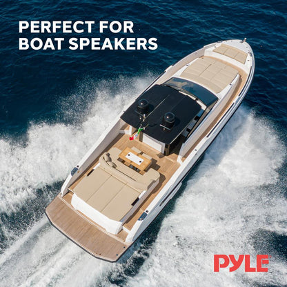 Câble d'enceinte marin 50 pieds étanche 18 AWG bleu/blanc 