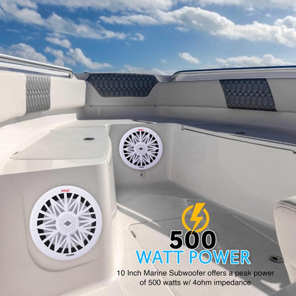 Caisson de basses marin 10'', 500 watts 