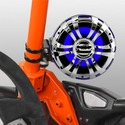 Haut-parleurs marins étanches 200W acier inoxydable lumières LED argent 