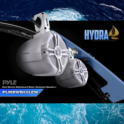 product image number 5 for Pyle Dual 6.5'' Led Marine Wakeboard Speakers