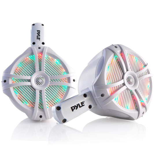 product image number 1 for Pyle Dual 6.5'' Led Marine Wakeboard Speakers
