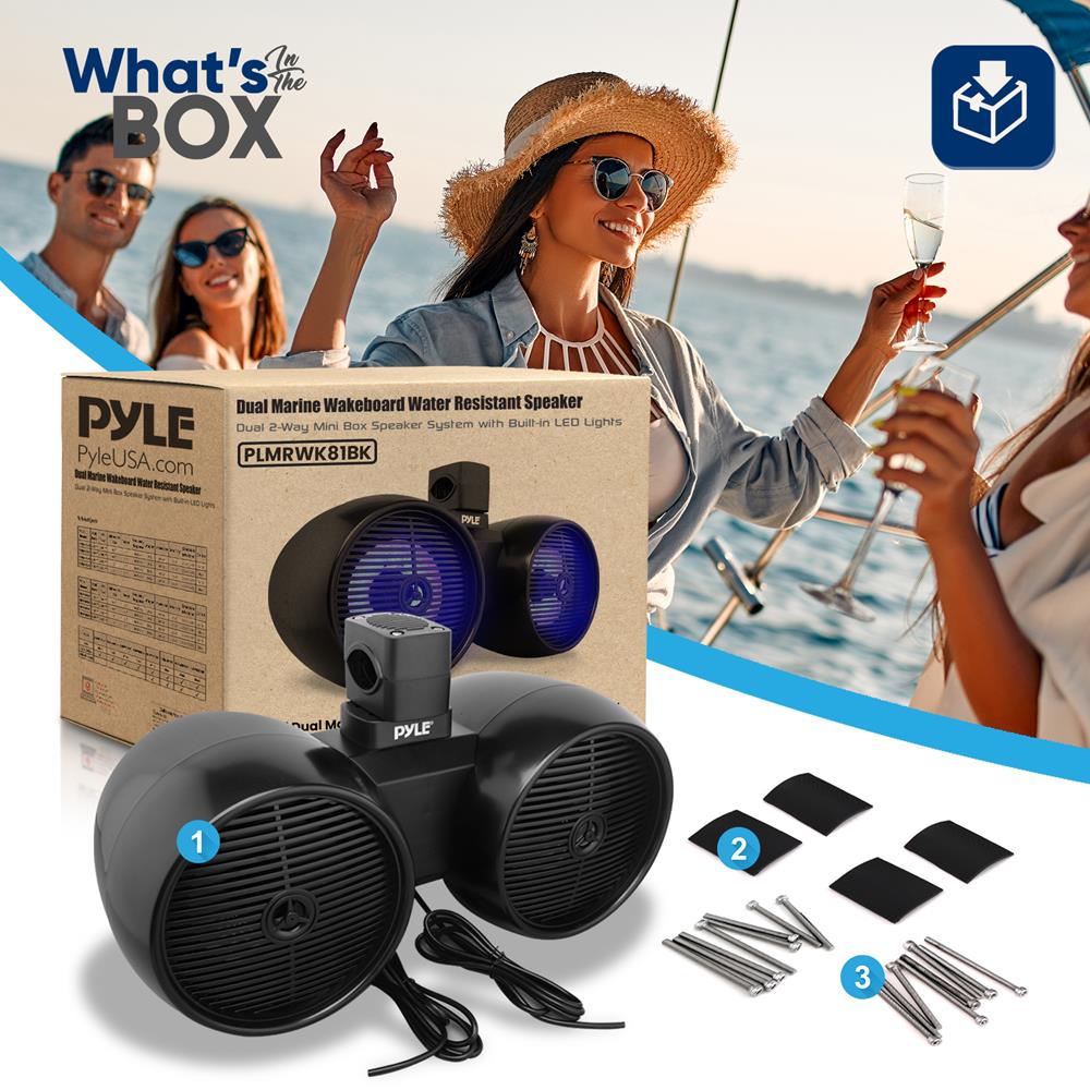 product image number 2 for Pyle Dual Marine Wakeboard Speaker