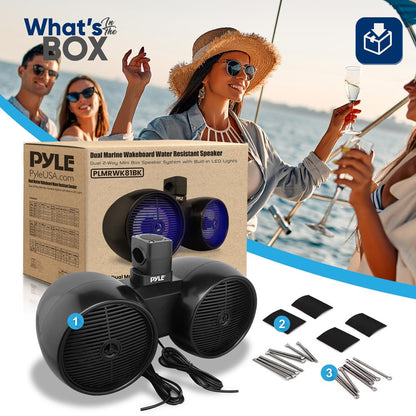 product image number 2 for Pyle Dual Marine Wakeboard Speaker