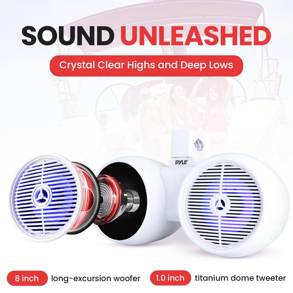 product image number 5 for Pyle Dual Marine Wakeboard Speaker
