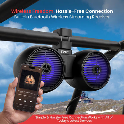 product image number 4 for Pyle Marine Wakeboard Bluetooth Speaker Syste