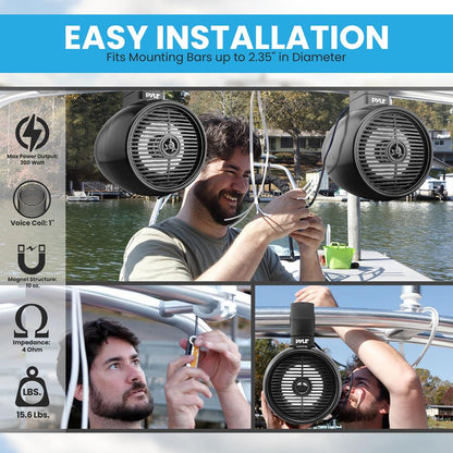 product image number 4 for Pyle Marine Wakeboard Bluetooth Speaker Syste