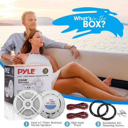 product image number 2 for Pyle 6.5 Inch Component Marine Speakers