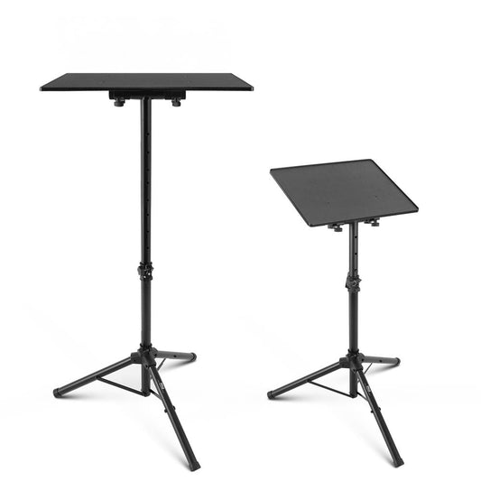 Laptop Projector Tripod Stand - Adjustable Metal, Portable, 14"x11" Tray