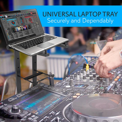 Portable Folding Laptop Stand - Adjustable Height, 11 inches, Steel Alloy