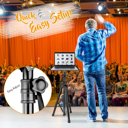 Speaker Stand Tripod - Height Adjustable, Durable Metal, 32-56"