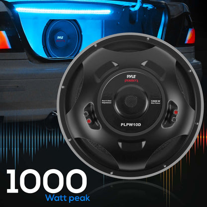 10" Car Subwoofer 1000W High Power Non-Press Paper Cone Dual 4 Ohm
