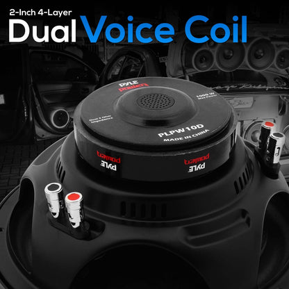 10" Car Subwoofer 1000W High Power Non-Press Paper Cone Dual 4 Ohm