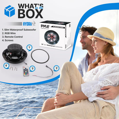product image number 2 for Pyle 10” Slim Waterproof Subwoofer