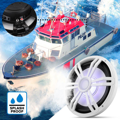 product image number 3 for Pyle 12'' Slim Waterproof Subwoofer