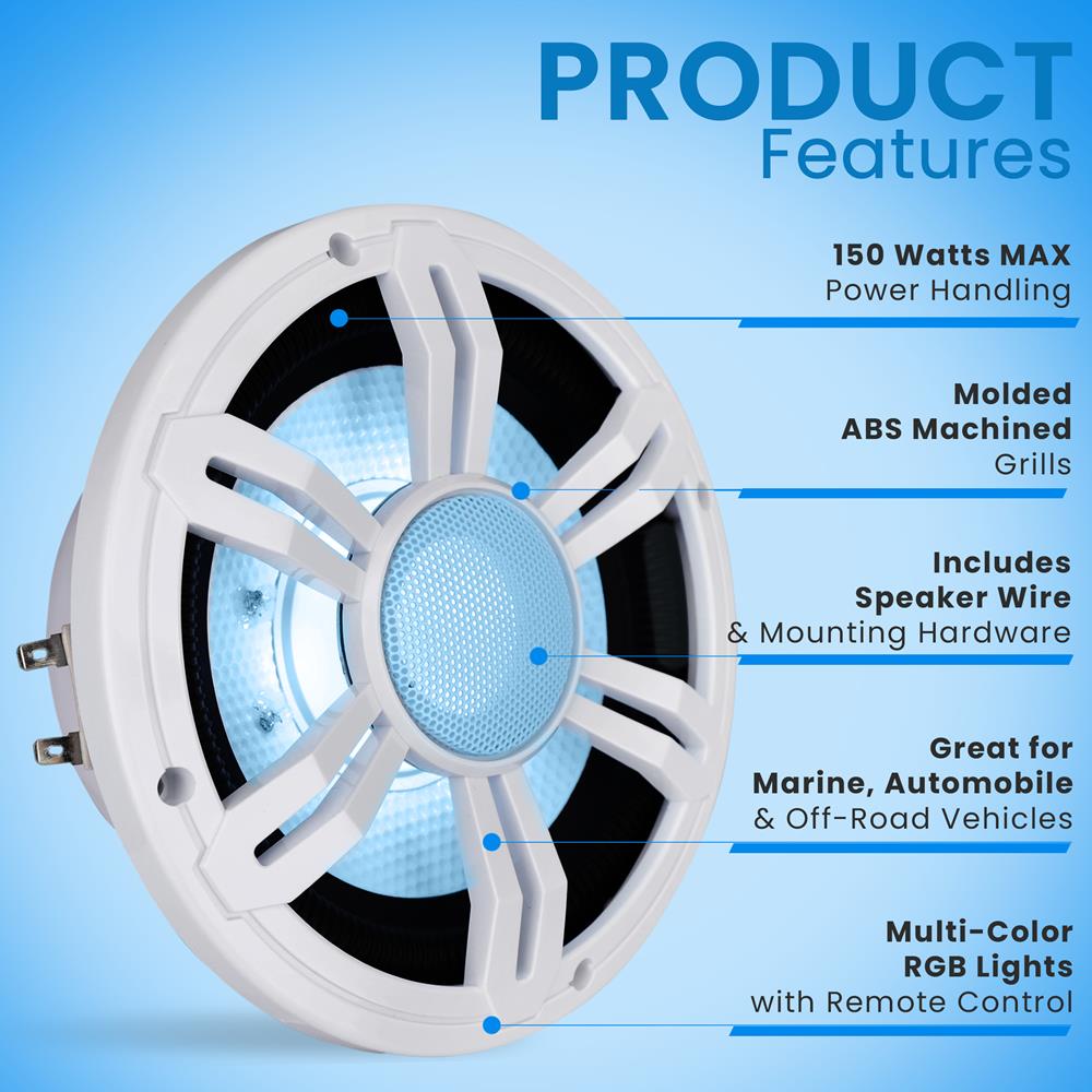 product image number 6 for Pyle 6.5” Slim Waterproof Subwoofer