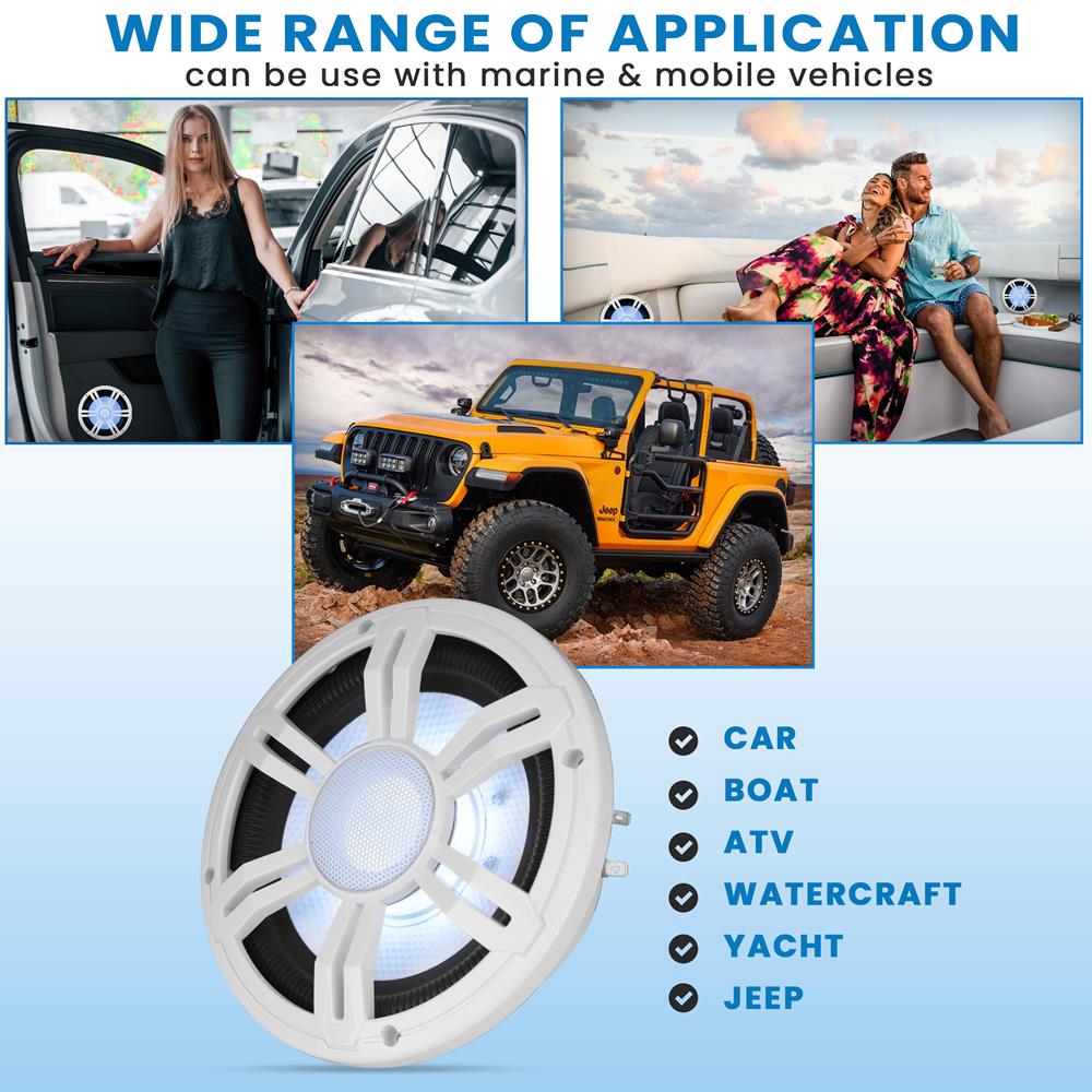 product image number 7 for Pyle 6.5” Slim Waterproof Subwoofer