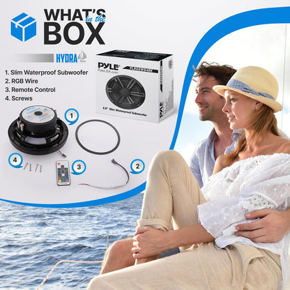 product image number 2 for Pyle 8” Slim Waterproof Subwoofer